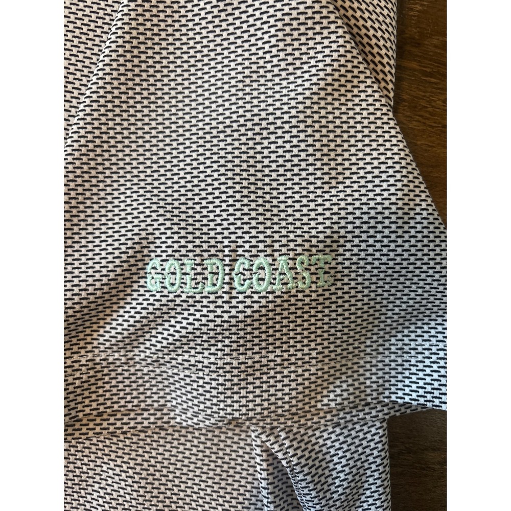 Black Clover Mens Geometric Performance Polo Shirt Black White XL - Picture 5 of 5
